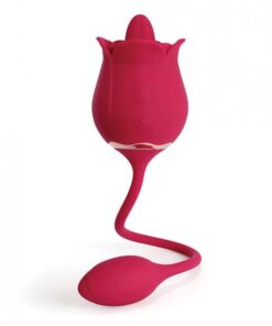 Fiona Clit Licking Rose & Vibrating Egg - Red