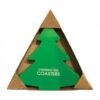 Christmas Tree Stainless Steel Coasters (dishwasher Safe) - Pack Of 4