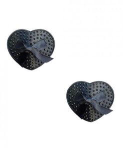 Neva Nude Wicked Saintz Heart Pasties - Black O/s