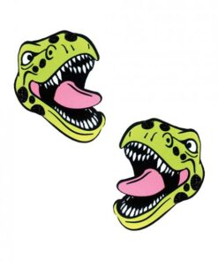 Neva Nude Black Light  Dinosaur Pasties - Green O/s