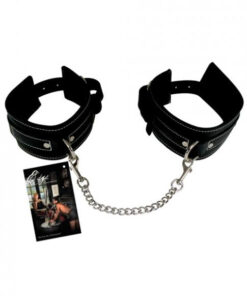 Edge Leather Wrist Restraints Black