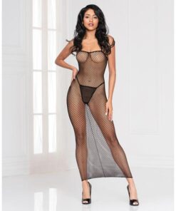Industrial Net Dress W/spaghetti Straps Black O/s