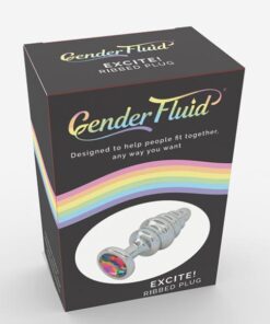 Gender Fluid Excite! Ribbed Plug - Silver