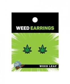 Wood Rocket Weed Earrings