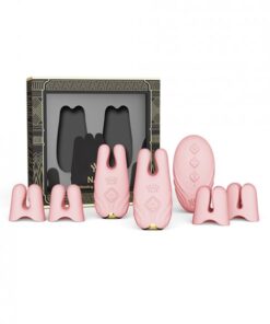 Zalo Nave Vibrating Nipple Clamps - Coral Pink