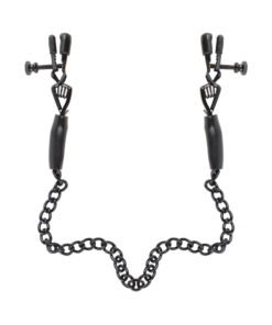 Fetish Fantasy Adjustable Nipple Chain Clamps Black