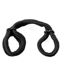 Fetish Fantasy Silk Rope Love Cuffs Black