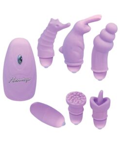 Elite Collection Vibrating Bullet 5 Changeable Sleeves - Purple