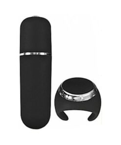 Power Ring Remote Mini Slim Bullet Vibrator Black
