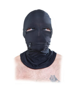 Fetish Fantasy Black Zipper Face Hood O/S