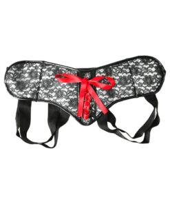 Sportsheets Plus Size Gray & Black Lace Corsette Strap On