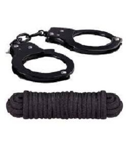 Sinful Metal Cuffs W/keys & Love Rope