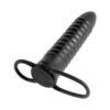Fetish Fantasy Ribbed Double Trouble C Ring Black