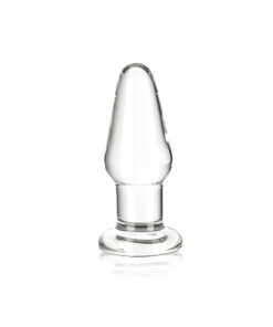 Glas 3.5 inches Glass Butt Plug Clear