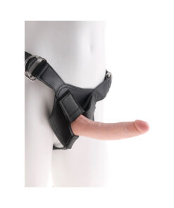 King Cock Strap On Harness 7 inches Cock Beige