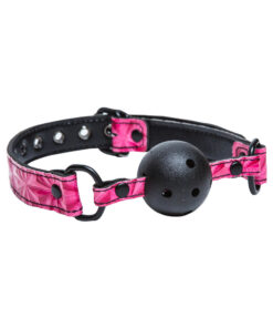 Sinful Adjustable Vinyl Ball Gag - Pink