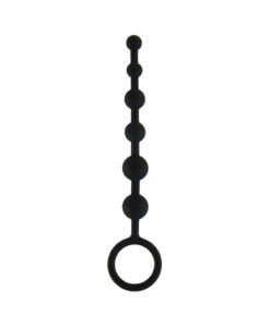All About Anal Silicone Anal Beads 6 Balls Black
