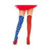 Hero Opaque Tights With Sheer Thigh O/S Blue