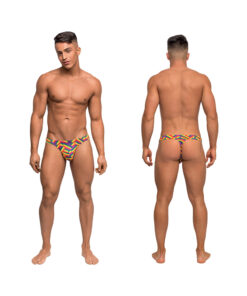 Pride Fest Contoured Pouch Bong Thong Rainbow S/M