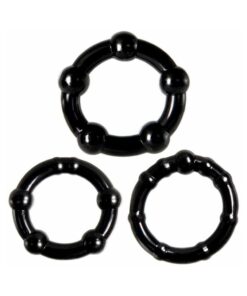 One Night Stand Intensity Rings Black 3 Package