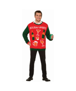 Xmas Sweater Holiday Spirits Xl
