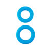 Neon Stretchy Silicone Cock Ring Set Blue