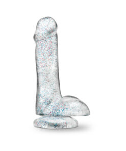 Naturally Yours - 6" Glitter Cock - Sparkling Clear