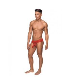 Male Power Hoser Hose Low Rise Thong Red S/M Underwear