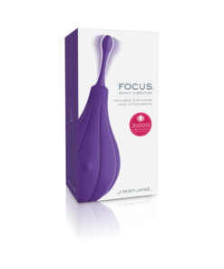 Jimmyjane Focus Sonic Vibrator Usb Rechargeable 3 Interchangeable Silicone Heads Splash-proof