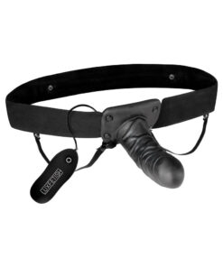 Lux Fetish Unisex Vibrating Hollow Strap On Dildo
