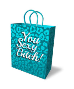 You Sexy Bitch Gift Bag Teal Blue 10 inches