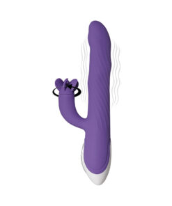 Evolved Tilt-o-whirl Dual Vibe With Spinning Clit Stimulator 8 Vibe Functions And 5 Wave Functions I