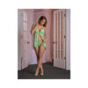 Magic Silk Lace Me Up Baby Doll & G-set Green Sm