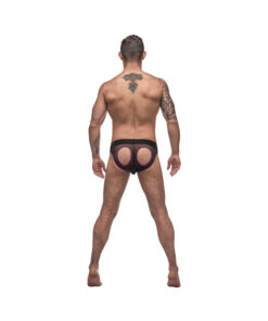 Male Power Airotic Mesh Butt Out Bikini Black Xlarge