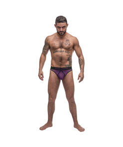 Male Power Airotic Mesh Enhancer Thong Purple Sm