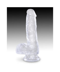 King Cock Clear 6in Cock with Balls