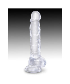 King Cock Clear 8in Cock with Balls