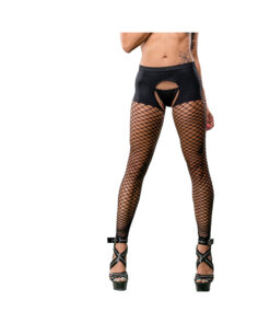 Black Crotchless  Mesh/Fishnet Legging
