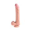 King Cock Triple Density 12 inches Dildo with Balls Beige