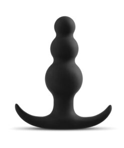 Anal Adventure Platinum Beaded Plug Black