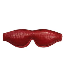 Leather Padded Blindfold Burgunday & Black Accessories