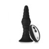 Forto Vibe Ribbed Plug W/Remote Sm Blk
