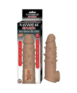 Natural Realskin Spiked Vibrating Penis Xtender