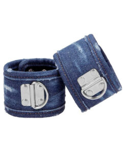 Ouch! Denim Handcuffs - Roughened Denim Style - Blue