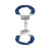 Ouch! Denim Metal Handcuffs - Roughened Denim Style - Blue