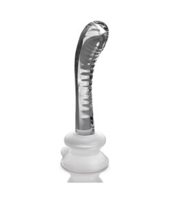 Icicles No. 88 - Glass Suction Cup G-spot Wand - Clear