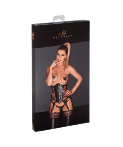 Noir Handmade Powerwetlook With Lace Corsage S