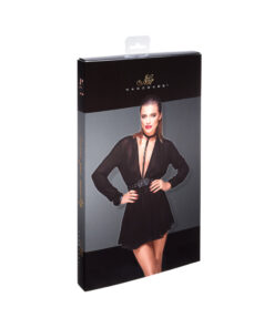 Noir Handmade Chiffone Minidress With Choker 3xl