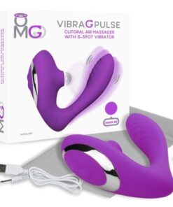 Omg Vibra G Pulse Clitoral Suction Massager W/ G-spot Vibrator Purple