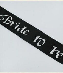 Bride 2B Sash Black W/Clear Stones